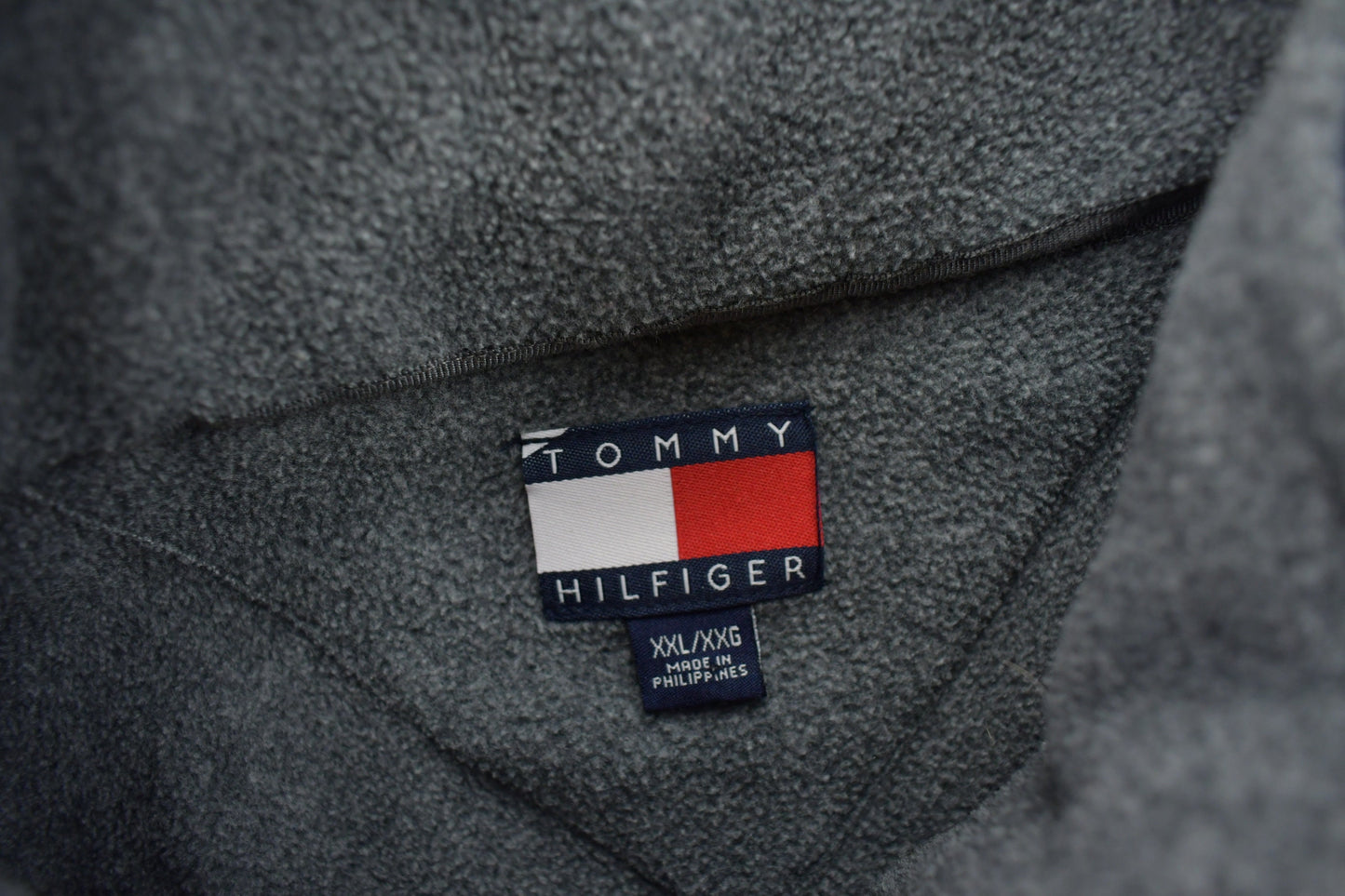 Vintage 1990s Tommy Hilfiger Flag Collar Quarter Zip Fleece Sweater / Vintage Tommy / 90s Sweater / Streetwear / Athleisure / Hilfiger