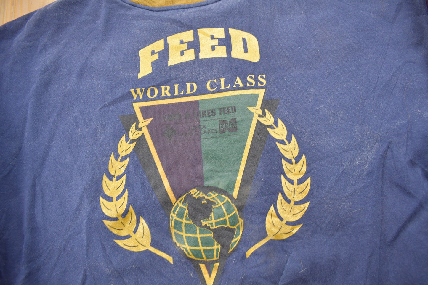 Vintage 1990s Feed World Class Crewneck Sweatshirt / 90s Crewneck / Streetwear