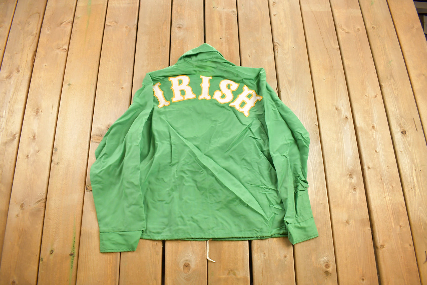 Vintage 1970s University of Notre Dame Fighting Irish Jacket / Embroidered / Varsity Jacket / Sportswear / Americana