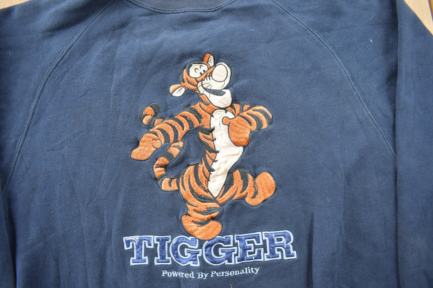 Vintage 1990s Tigger Winnie The Pooh Disney Crewneck / Vintage Sweatshirt / Vintage Disney / Embroidered