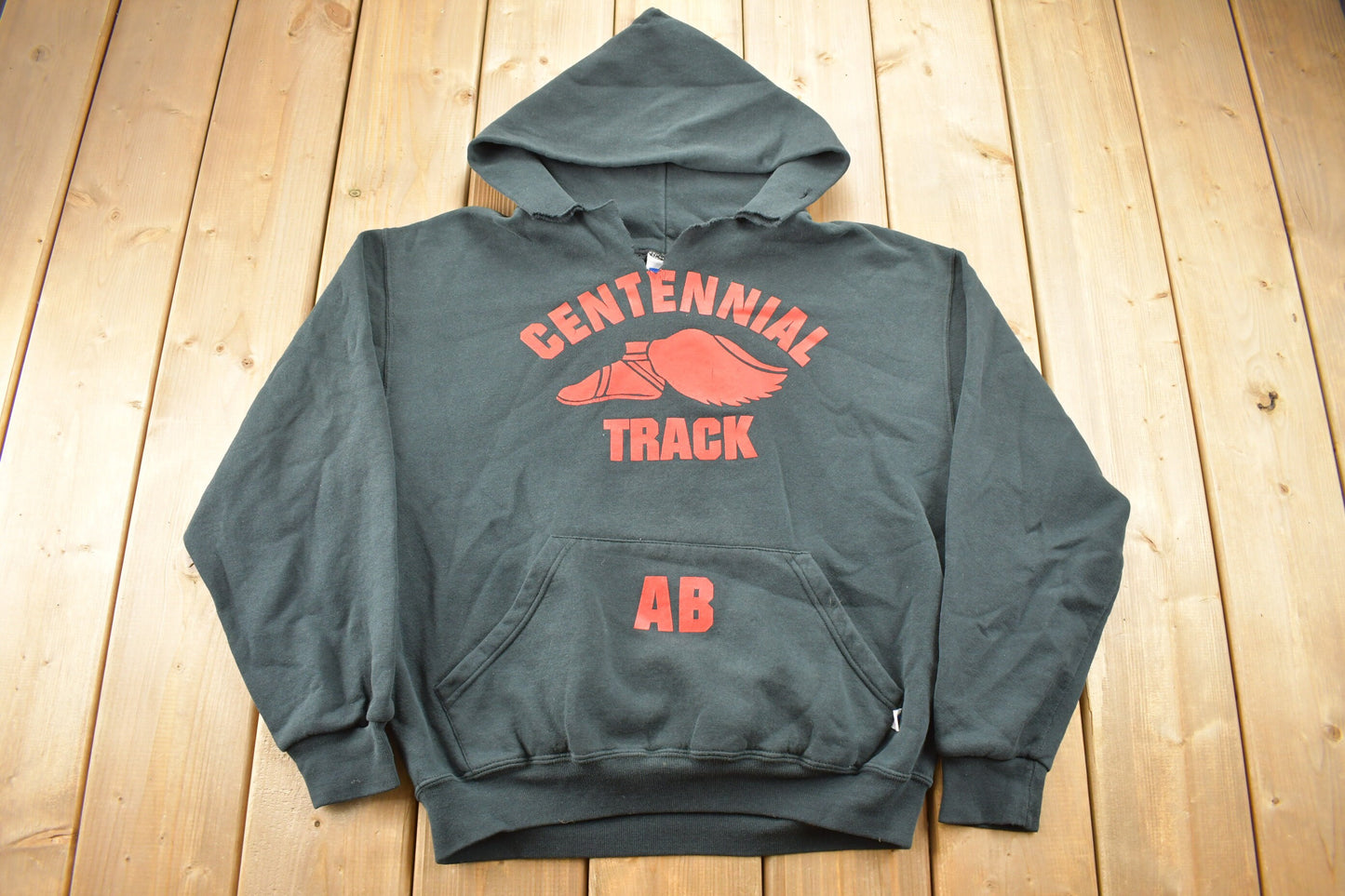 Vintage 1990s Centennial Track Russell Athletics Hoodie / 90s Hoodie / Vintage Sweater / Collegiate Hoodie