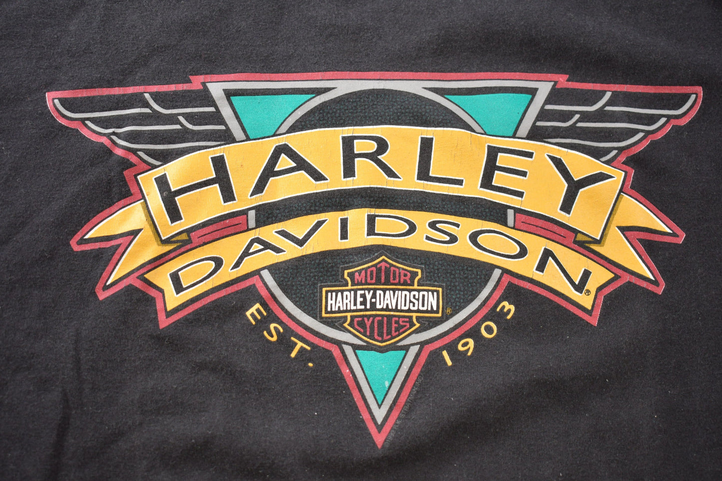 Vintage 1993 Harley Davidson of Salt Lake City Utah T-Shirt / Single Stitch / Made In USA / Biker Tee / Souvenir T Shirt