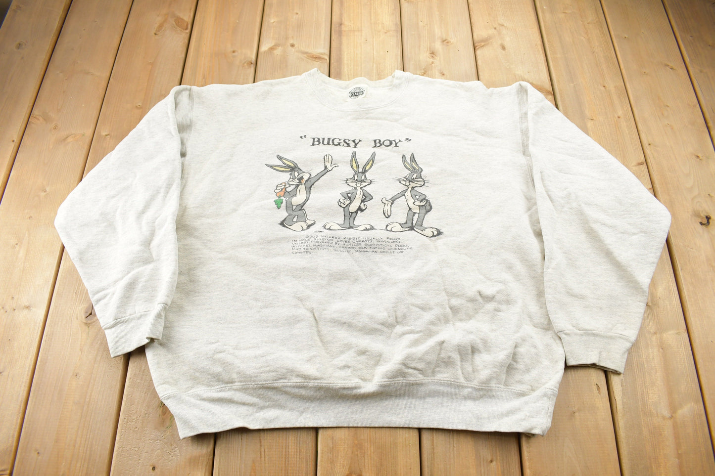 Vintage 1990s Looney Tunes Bugs Bunny Crewneck Sweatshirt / American Vintage / Vintage Cartoons / Warner Bros