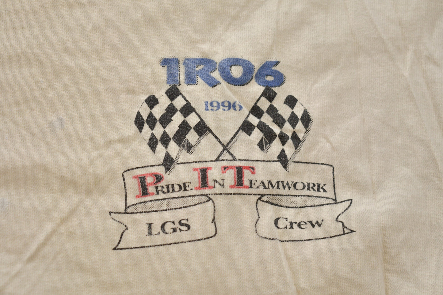 Vintage 1996 Pride In Teamwork LGS Crew Racing Graphic T-Shirt / Streetwear / Retro Style / Single Stitch / Made In USA / 90s Graphic Tee