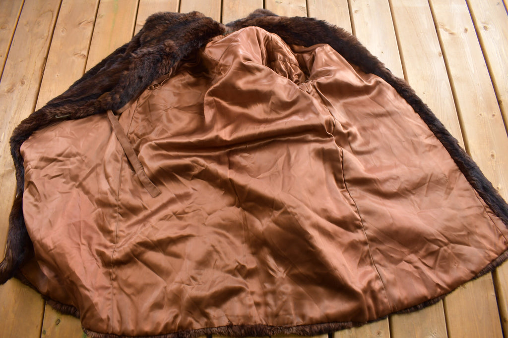 Vintage 1970s Full Length Brown Mink Fur Coat