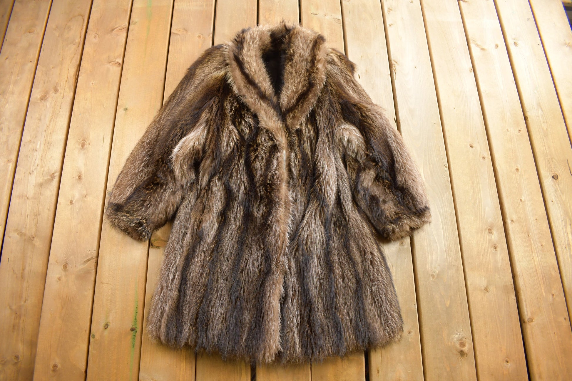 Vintage 1970s Full Length Raccoon Fur Coat