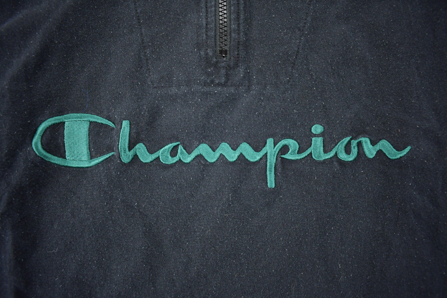 Vintage 1990s Champion Reverse Weave Quarter Zip T Shirt / Vintage Champion / Vintage Pullover / Streetwear / Athleisure Sportswear