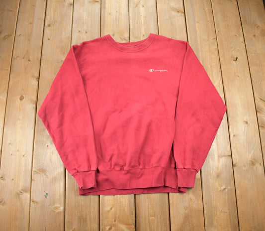 Vintage 1990s Champion Red Sweatshirt / Vintage Champion / Vintage Pullover / Streetwear / Athletic Apparel