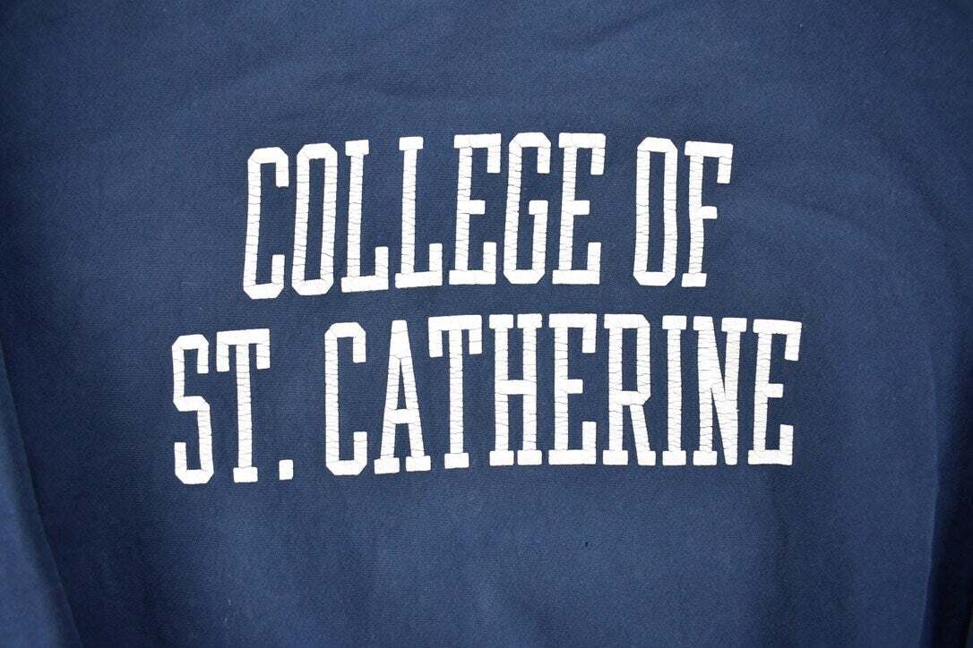 Vintage 1990s College Of St.Catherine Crewneck / Soffe Fleece / NCAA Sweatshirt / Sportswear / Americana