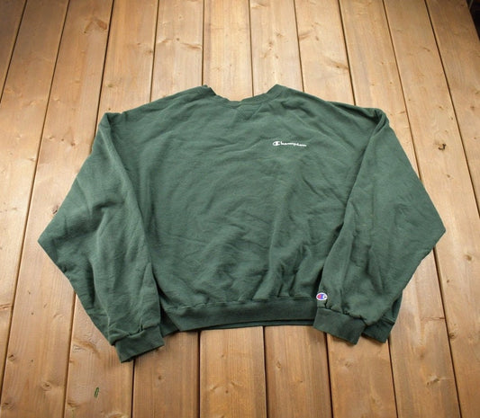 Vintage 1990s Green Champion Sweatshirt / Vintage Champion / Vintage Pullover / Streetwear / Athleisure Sportswear