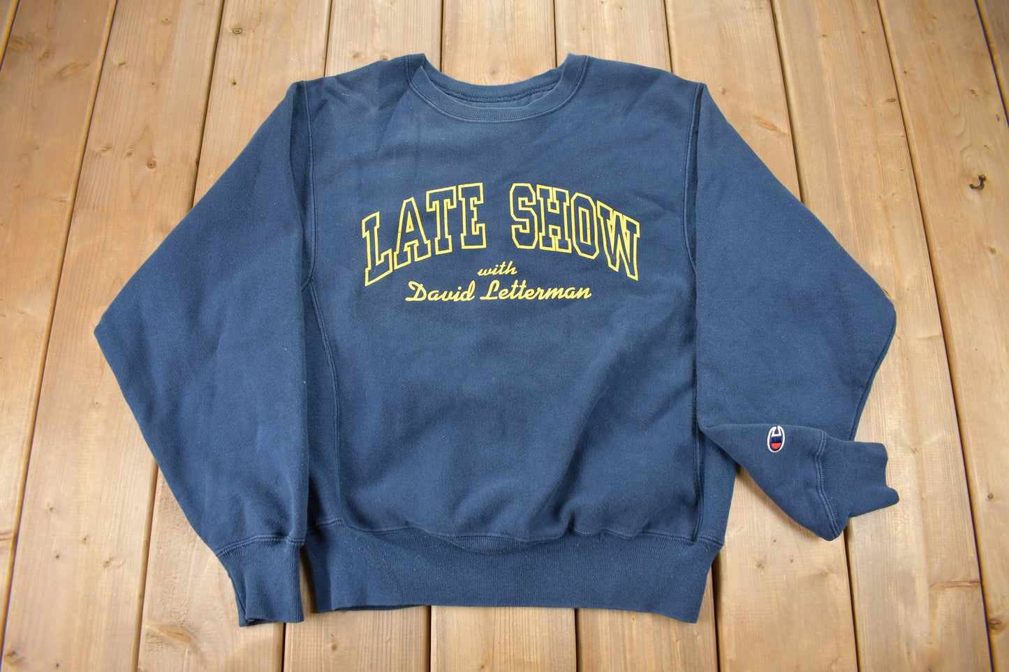 Vintage 1990s Late Show With David Letterman Champion Reverse Weave Crewneck / Vintage Champion / Letterman Show / Sportswear