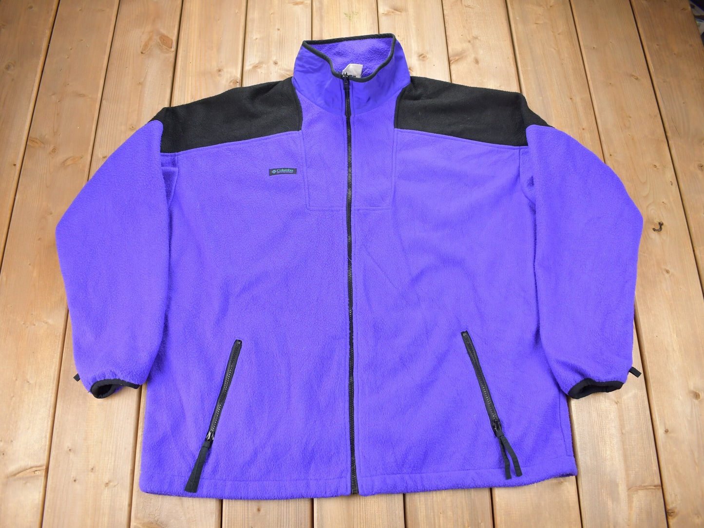 Vintage 2004 Columbia Sportswear Full Zip Fleece Sweater / 90s Sweater / Streetwear / Purple Fleece / Outdoorsman / Hiking