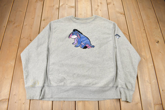 Vintage 1990s Eeyore Winnie The Pooh Crewneck / Vintage Sweatshirt / American Vintage / Vintage Cartoons / Vintage Disney / The Disney Store