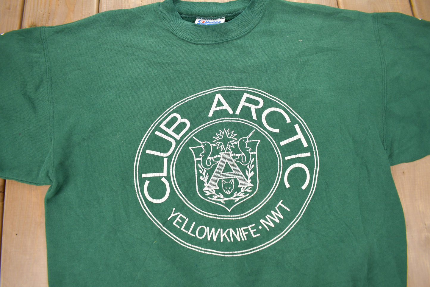 Vintage 1990s Club Arctic Yellowknife NWT Crewneck Sweatshirt / 90s Crewneck / Made In USA / Streetwear / Made In USA