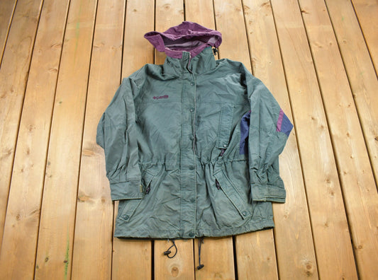 Vintage 1990s Columbia Sportswear Winter Jacket / Lined Winter Outerwear / Athletic Full Zip Up / Ski And Snowboard Apparel / Colorblock