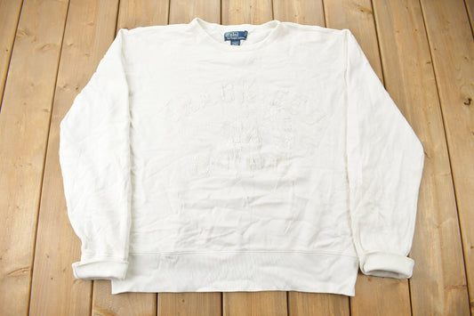 Vintage Y2K RLPC Track & Field Flock Print Sweatshirt / Polo Crewneck / Streetwear / Vintage Ralph Lauren