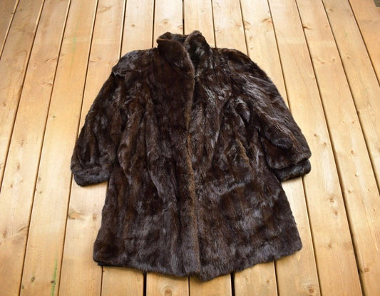 Vintage 1980s Regent Fur Coat / Winter Outerwear / Streetwear / Full Length / Warm and Cozy / True Vintage / Dark Fur