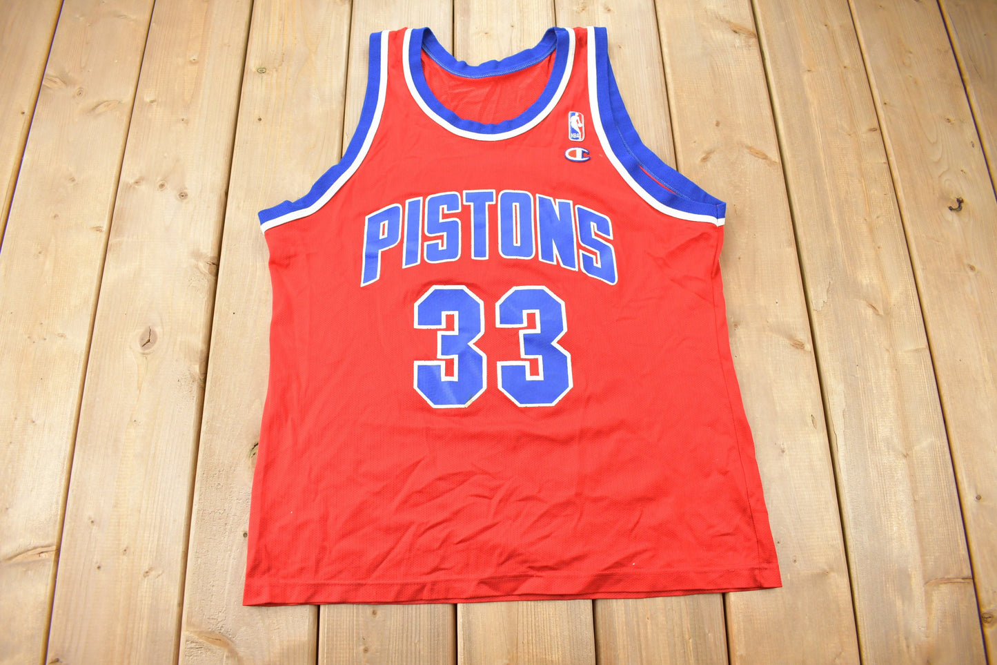 Vintage 1990s Detroit Pistons NBA Grant Hill Basketball Jersey / Champion Basketball Jersey / 90s Jersey