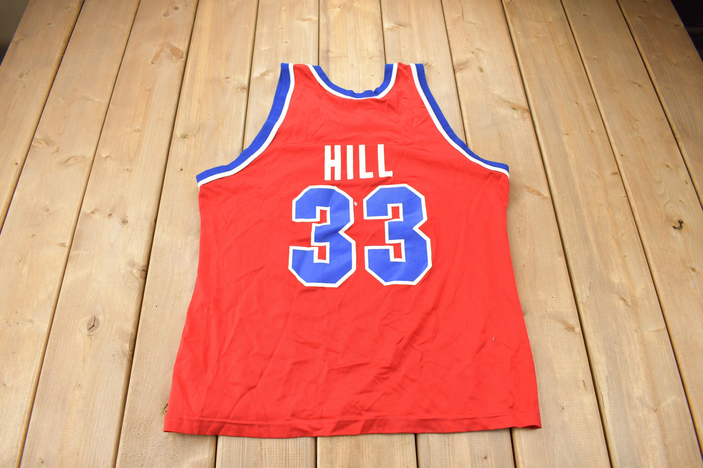 Vintage 1990s Detroit Pistons NBA Grant Hill Basketball Jersey / Champion Basketball Jersey / 90s Jersey