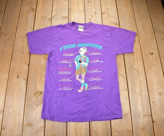 Vintage 1990s Funny Special Grandfather Graphic T Shirt / Vintage T Shirt / Tultex / Graphic Tee / Purple Shirt / Made In USA