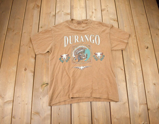 Vintage 1990s Durango Colorado Souvenir T Shirt / Streetwear / Made In USA / Vacation Tee / Travel T Shirt / Tourist / Single Stitch