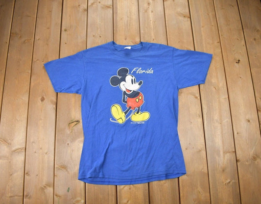 Vintage 1980s Disney World Florida Promo T-Shirt / Velva Sheen / Vintage Mickey Mouse / Made In USA / 80s Disney Tee