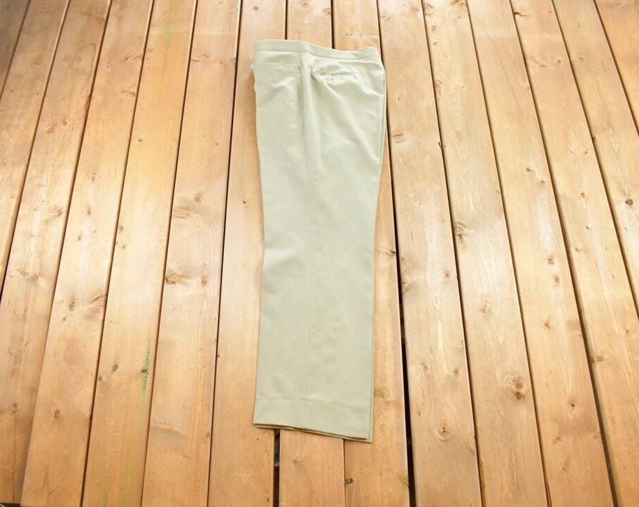 Vintage 1980s Wool Sansabelt Trousers Size 38x29