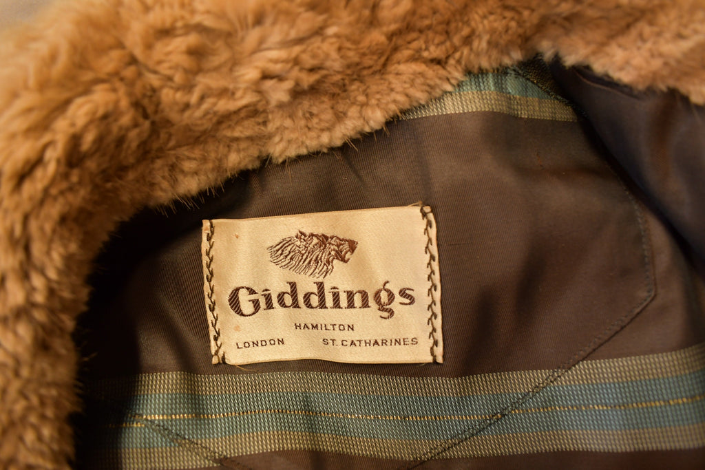Vintage 1970s Giddings Brown Fur Coat