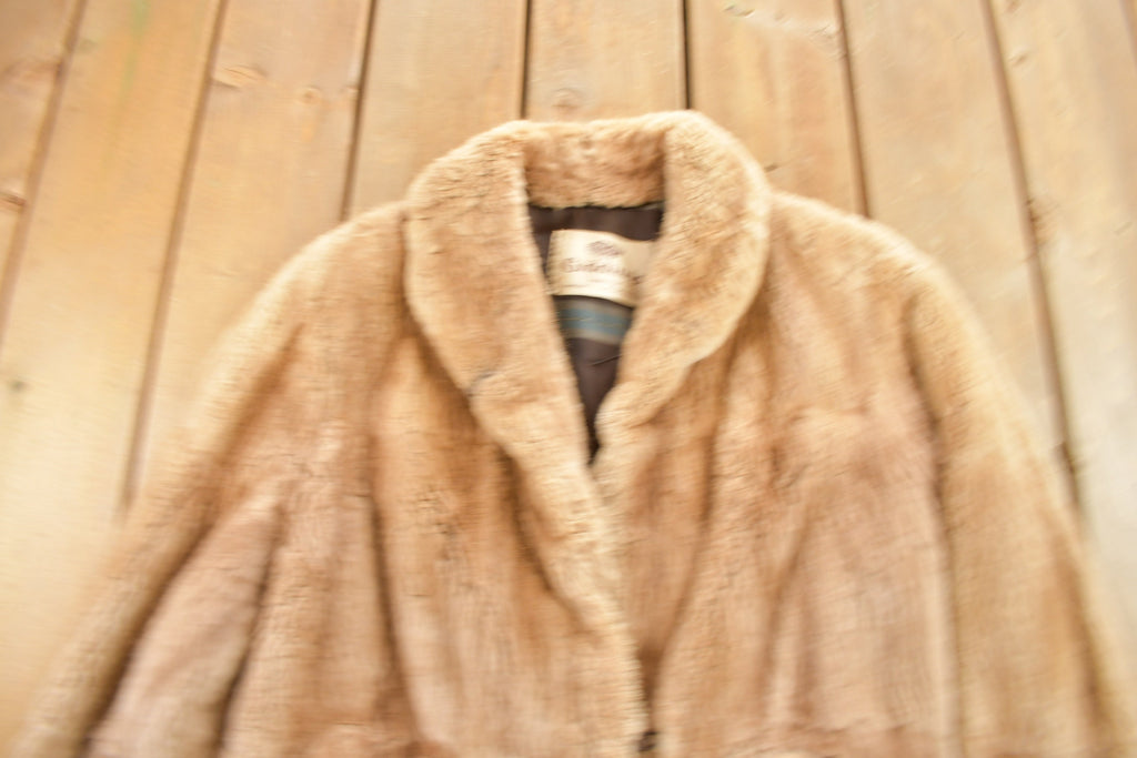 Vintage 1970s Giddings Brown Fur Coat
