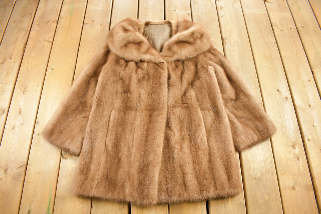 Vintage 1970s Brown Mink Fur Coat