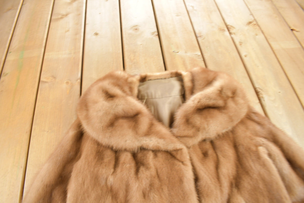 Vintage 1970s Brown Mink Fur Coat