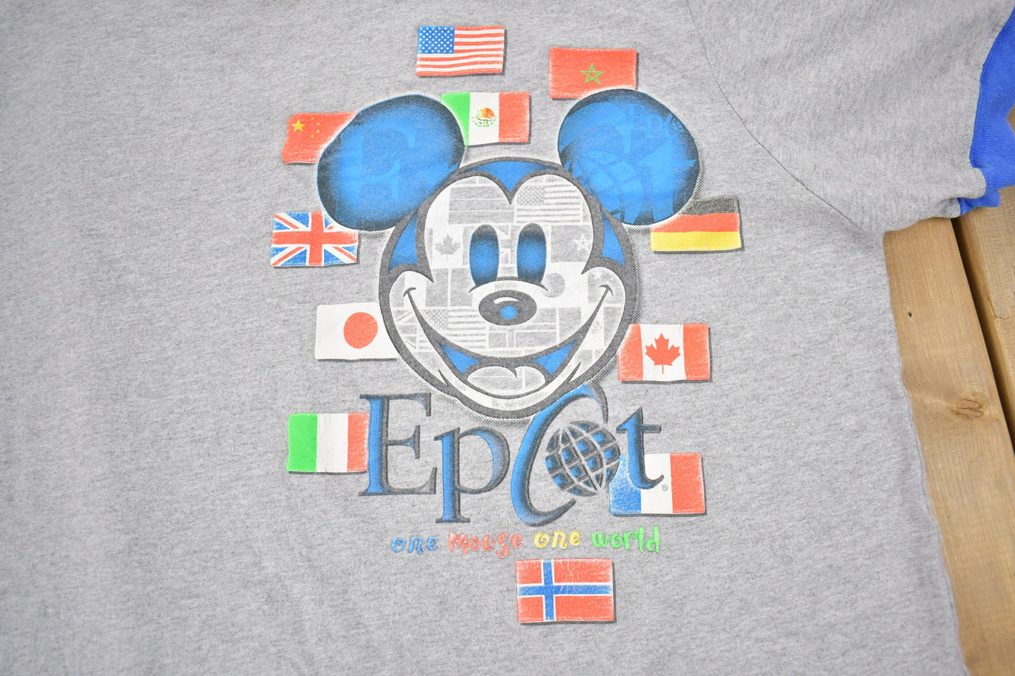 Vintage 1990s Disney One Mouse One World Promo T-Shirt / 90s Graphic Tee / Vintage Mickey Mouse / Made In USA / 90s Disney Tee