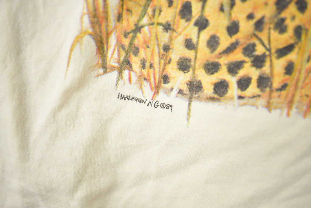 Vintage 1980s Busch Gardens Tampa Jungle Cat Theme Graphic T-Shirt