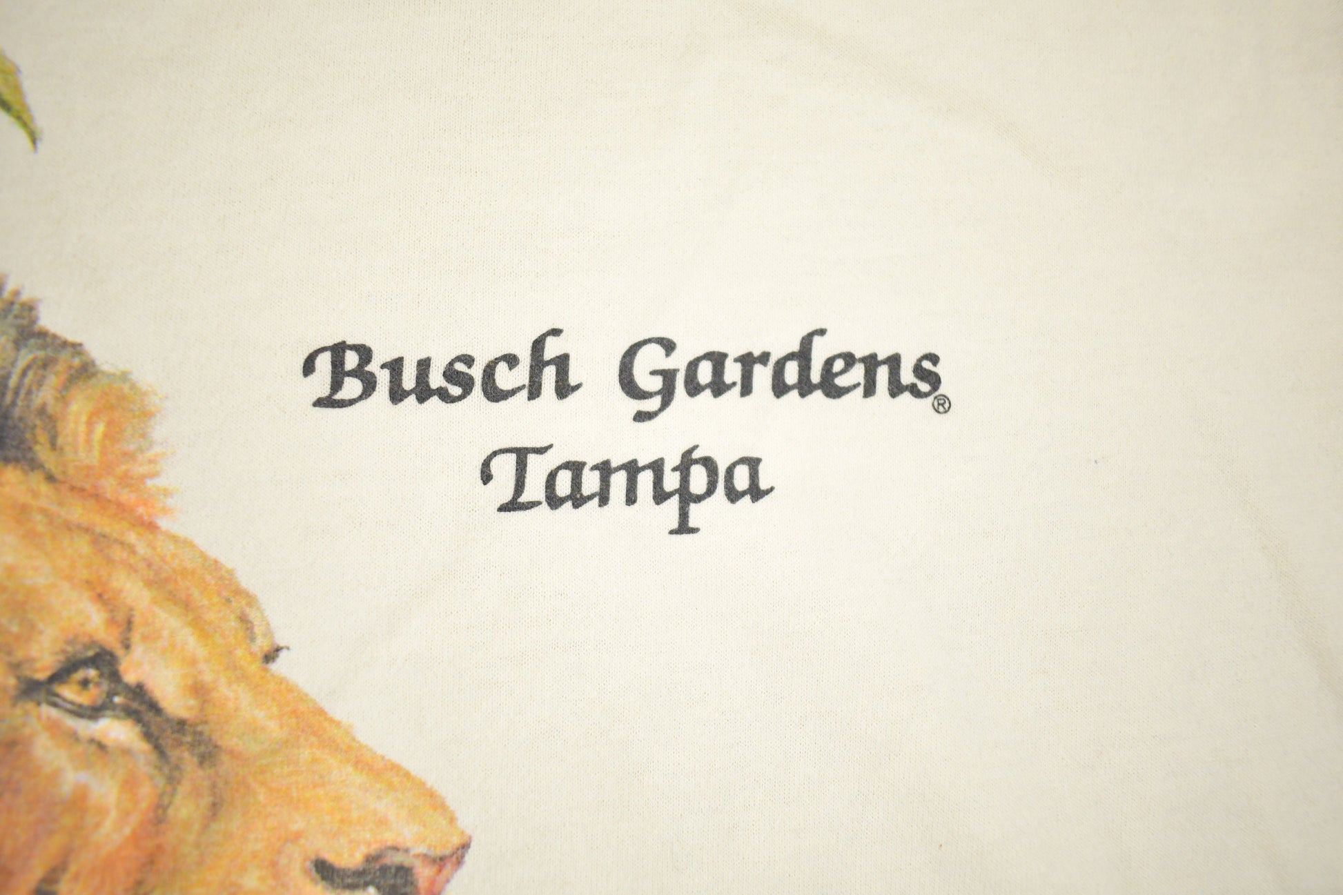 Vintage 1980s Busch Gardens Tampa Jungle Cat Theme Graphic T-Shirt