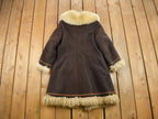 Vintage 1970s Embroidered Fur Coat