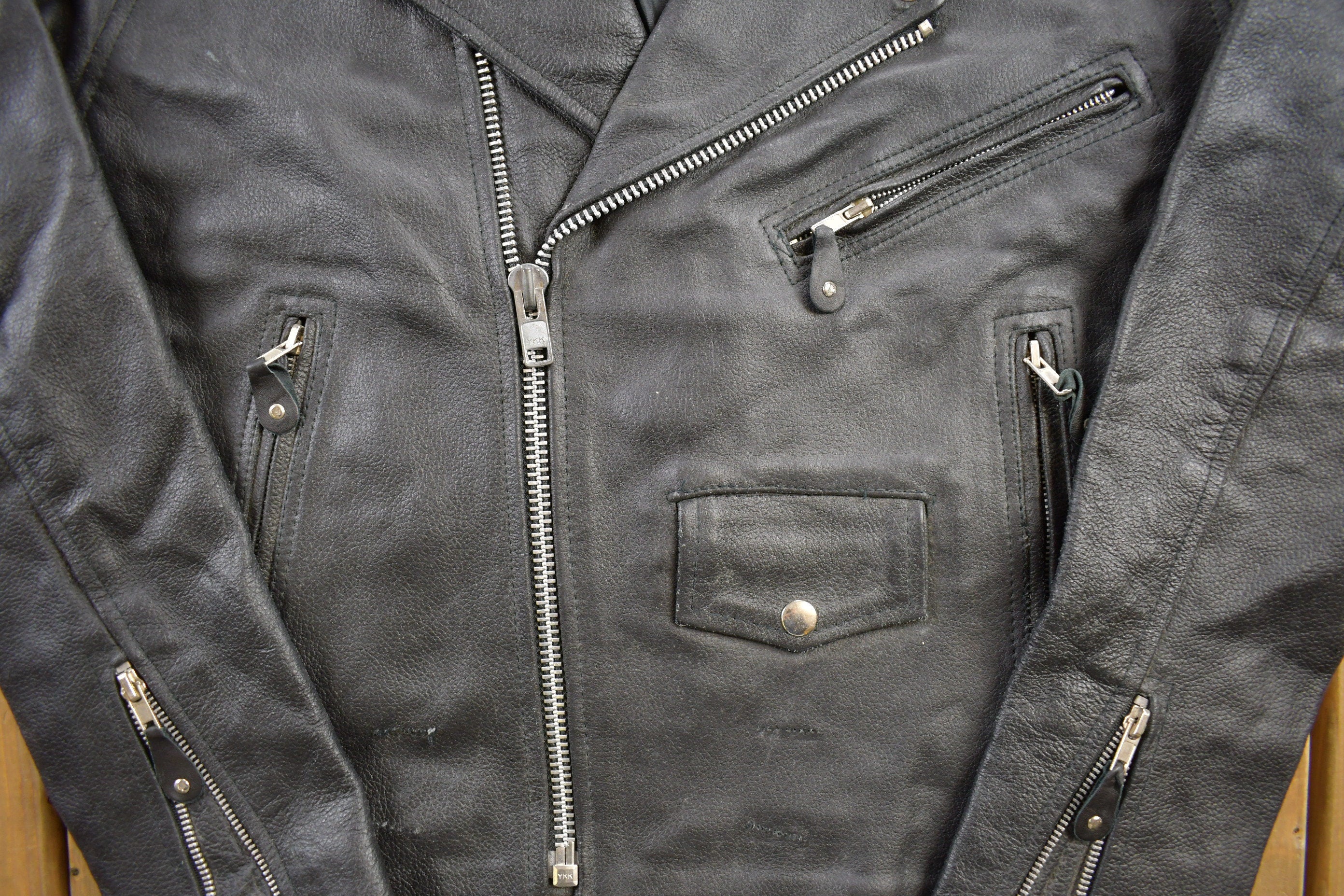 Vintage 1990s Leather Biker Jacket