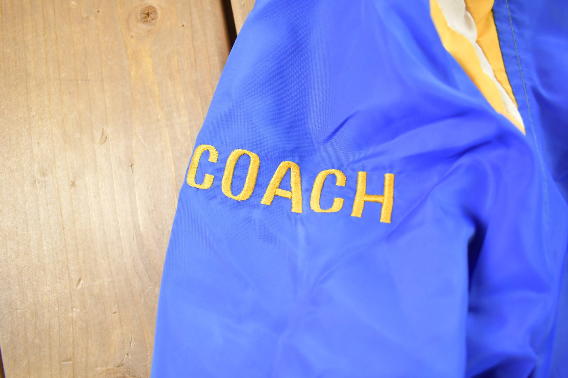 Vintage 1970s Caledonia Blue Devils Satin Bomber Jacket