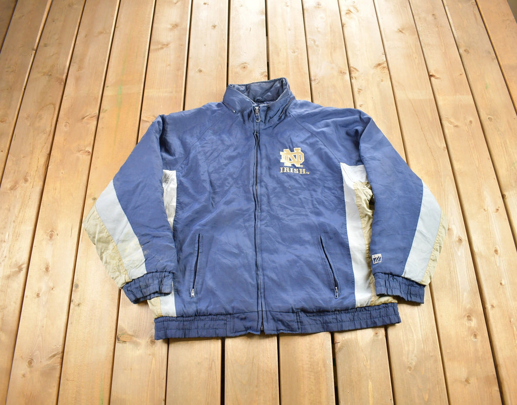 Vintage 1990s Logo 7 University Of Notre Dame Fighting Irish Windbreaker Jacket