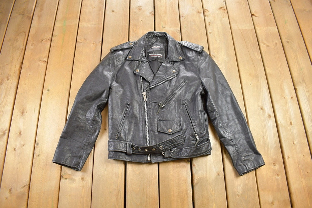 Vintage 1990s Leather Biker Jacket