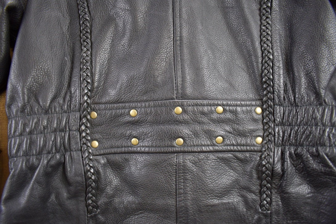 Vintage 1990s Leather Biker Jacket