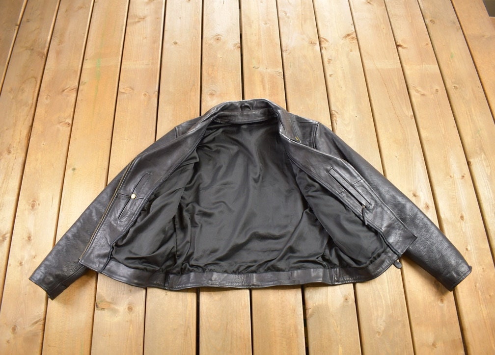 Vintage 1990s Leather Biker Jacket