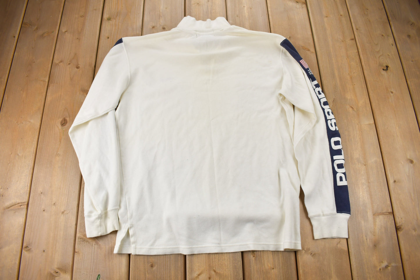 Vintage 1990s Polo Sport Quarter Zip Sweatshirt / Vintage Ralph Lauren / Made In Canada / Light Weight