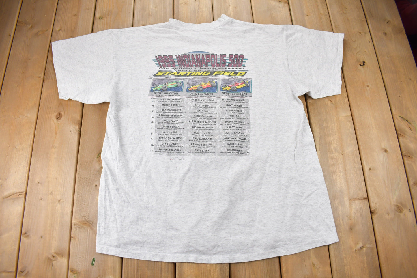 Vintage 1995 Indianapolis 500 Racing T-Shirt / Single Stitch / Racing Tee  / 90s Streetwear / Sportswear / Made In USA