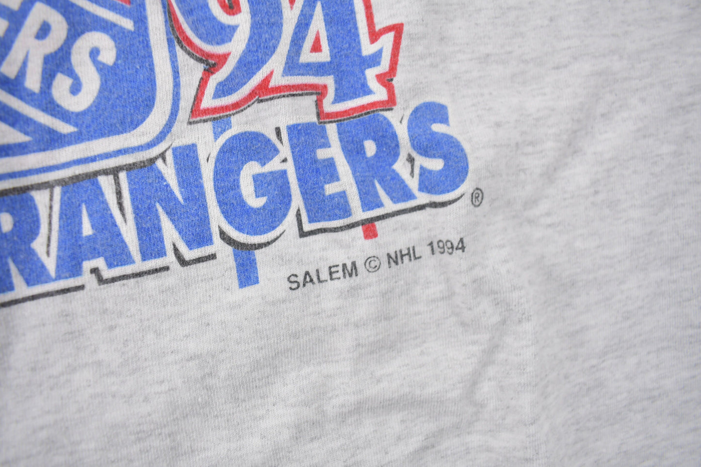 Vintage 1994 New York Rangers NHL Stanley Cup Champs Graphic T-Shirt / Made In USA / Single Stitch / 90s Streetwear / Sportswear