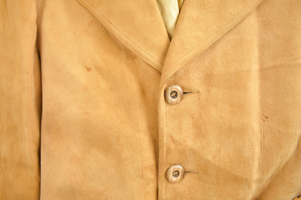 Vintage 1960s Brooks Brothers Belted Suede Jacket