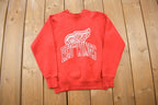Vintage 1990s Detroit Red Wings Kids Crewneck Sweatshirt