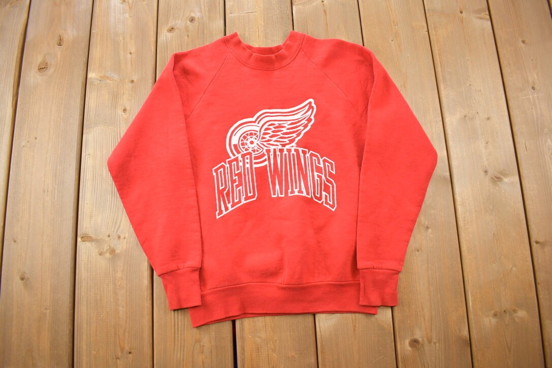 Vintage 1990s Detroit Red Wings Kids Crewneck Sweatshirt