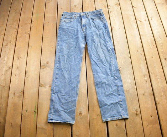 Vintage 1990s Carhartt Work Pants Size 34x34/ 90s Carpenter Pants / Blue Jeans / Distressed Carhartt / Vintage Workwear