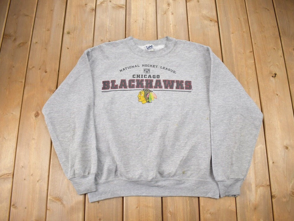 Vintage 1990s Lee Sport Chicago Blackhawks NHL Crewneck Sweatshirt