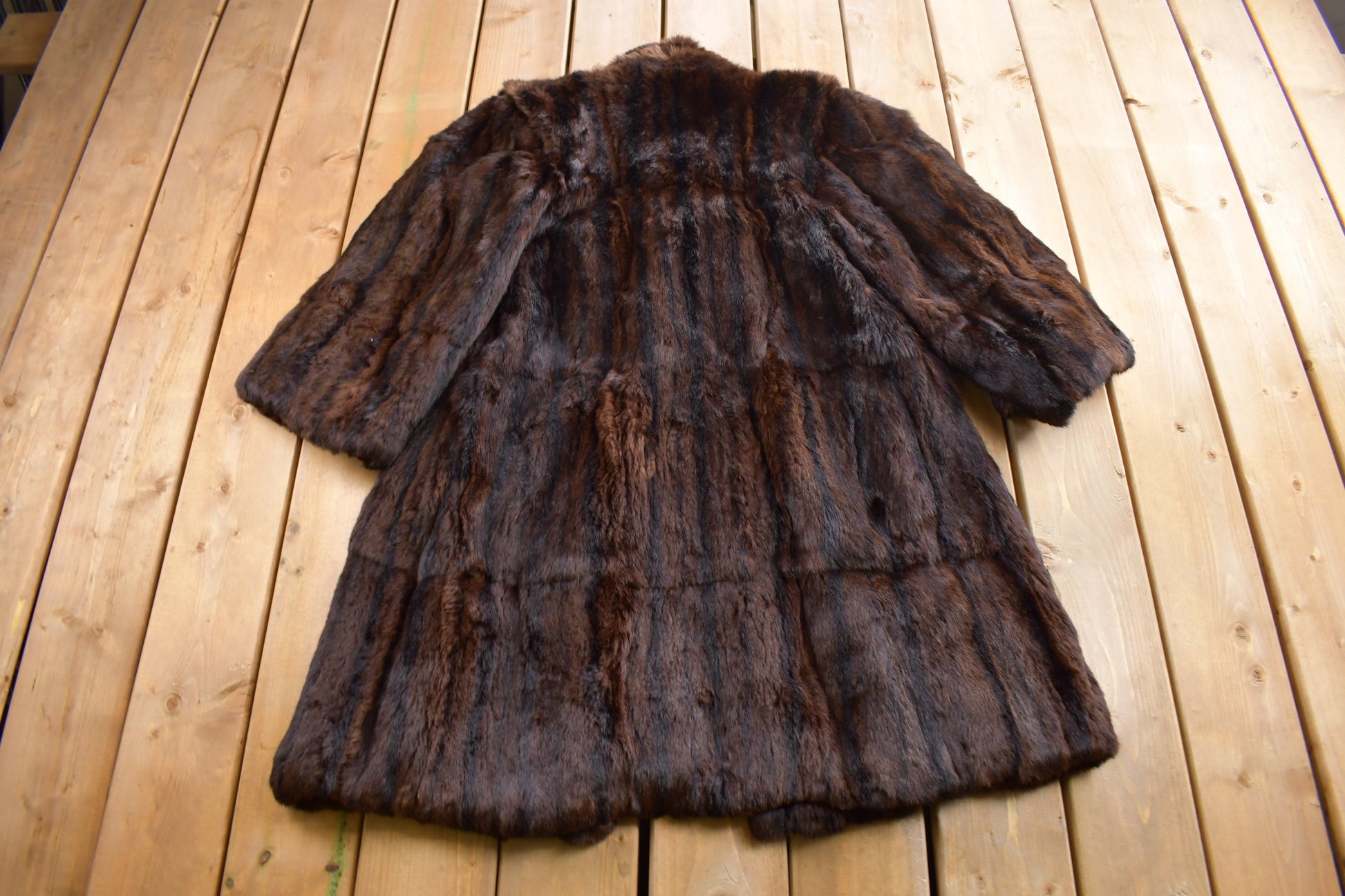 Vintage 1970s Full Length Brown Mink Fur Coat